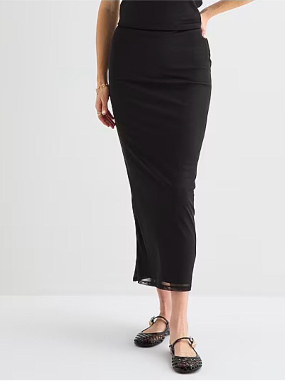 Forever 21 Womens Juniors Mid Rise Maxi Skirt